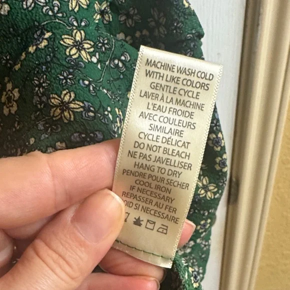 Max Studio Dark Green Floral Midi Dress - Picture 4 of 4